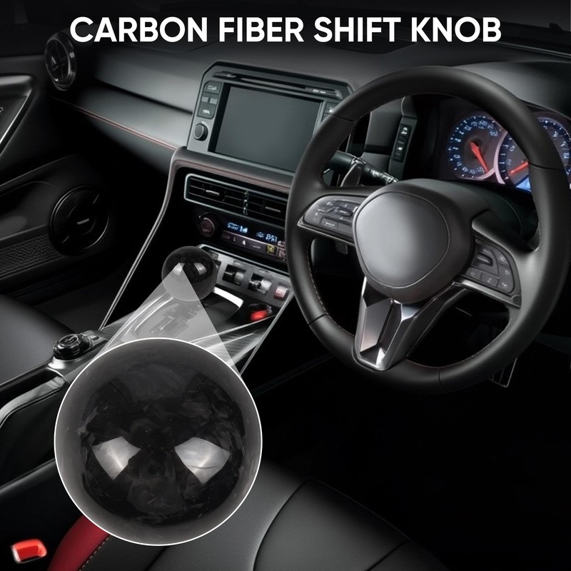 TIEVISHO Carbon Fiber Shift Knob Forged Marble Pattern Spherical Unique