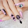 Mass-produced landmine cosplay handmade nail tips - Oval L /