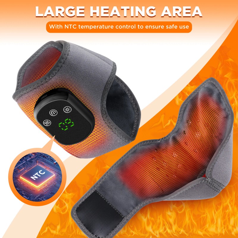 Cordless Electric Ankle Massager with Heat and Vibration Foot Warmer
