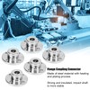 5Pcs Silver Flange Coupling Connector Kit 7mm Inner Diameter Steel