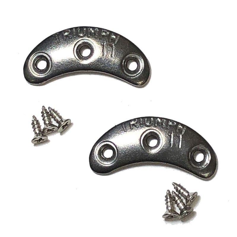 YRMS TRIUMPH Vintage Steel Shoe Toe Reinforcement Guard Plate, Silver