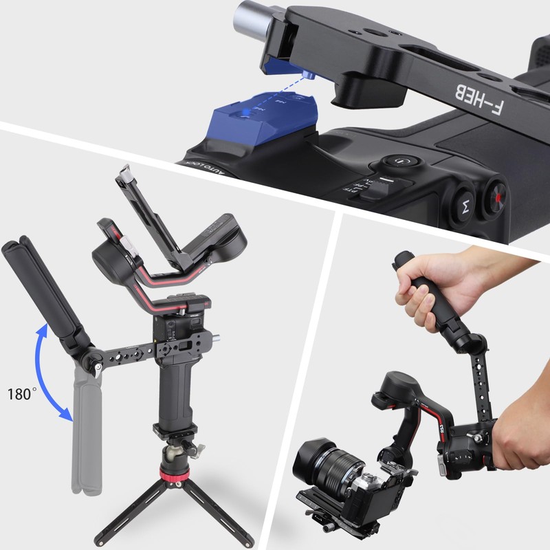 LLEFTFOTO Gimbal Handgrip Mount Extension Bracket for DJI Ronin DJI