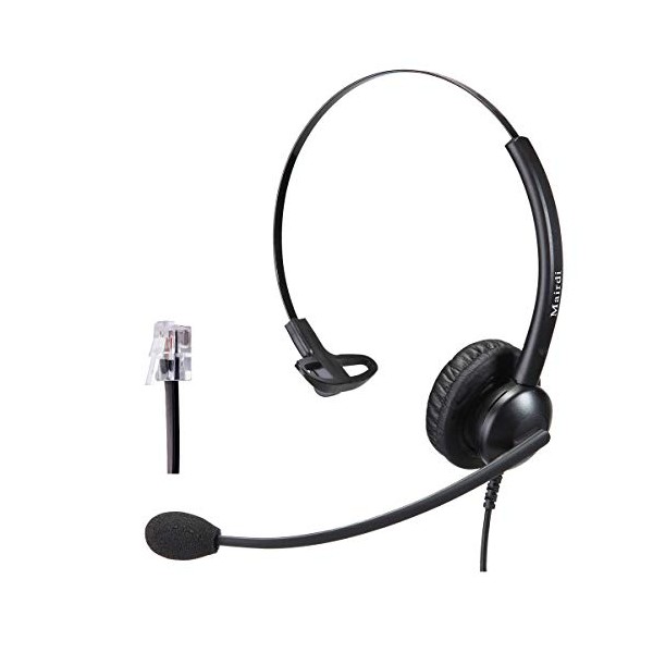Telephone Headset with Noise Cancelling Microphone & HIS Cable for