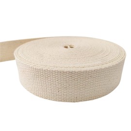 Abbaoww 11 Yards Natural Heavy Cotton Webbing 3/4 Inch for Sewing DIY Craft Bags Making Outdoor Supplies (3/4 Inch)