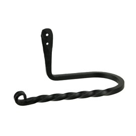 Hand Forged Wrought Iron Wall Mounted Toilet Paper Holder Primitive Decor 7.75 Inches Long