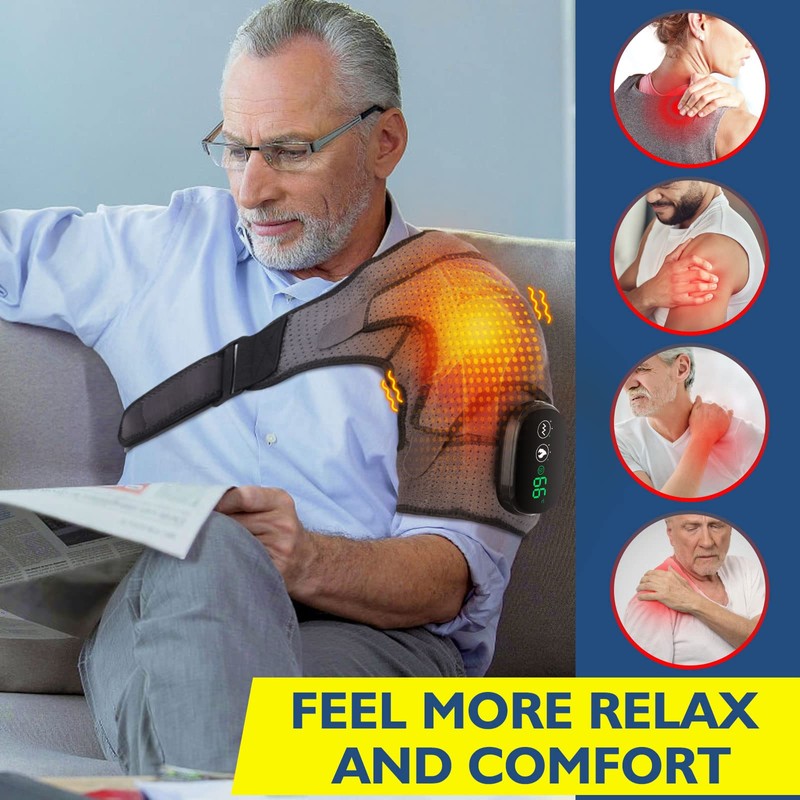 Cordless Shoulder Heating Pad with Massage, FSA Eligible Items List,