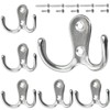 Coat Hooks, Silver, Pack of 6 Vintage Coat Hooks with