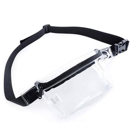 TINYAT Women's Waist Pouch, Transparent, Small, Clear Bag, Shoulder Bag, Vinyl, PVC Bag, Small Items, Wallet, Pool, Outdoor, Waterproof, Lightweight, Transparent: JP-T1952