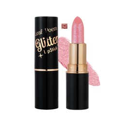 Metallic Pink Glitter Lipstick for Women,Glitter Diamond Shiny Shimmer Nude Lip Gloss Long Lasting Sparkling Waterproof Matte Lipgloss Lipstick,High Pigmented Tinted Red Lipstain Lip Color Makeup -02