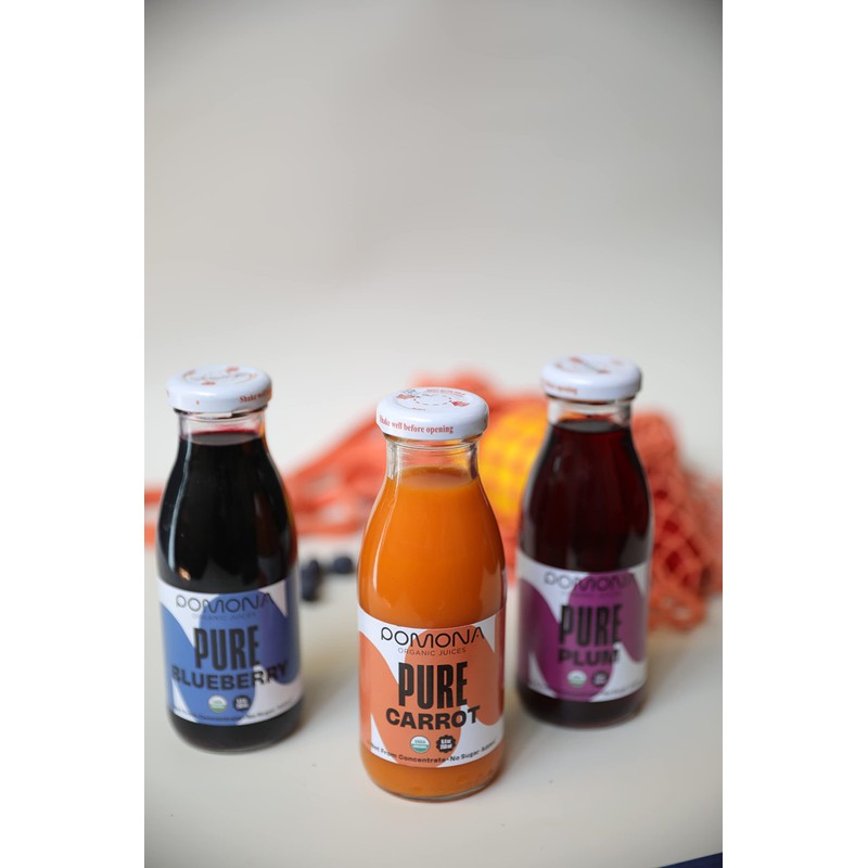 Pomona Organic Carrot Juice, Cold Pressed USDA Organic Juices, 100%