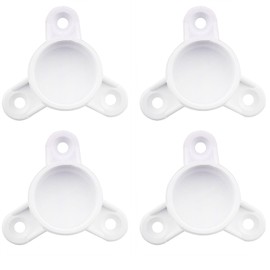 CHENJIN 4PCS Plastic Table Leg Cap Accessories 3/4 PVC Furniture Pole Bracket with Installation Screws for Making Storage Shelves Support Feet Organizer Racks Hallway or Eaves Plant Racks