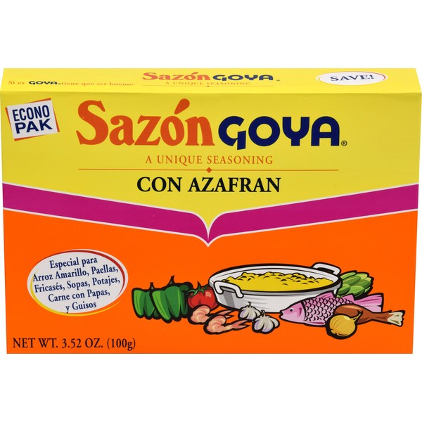 Goya Foods Sazón Seasoning with Azafran, 3.52 Ounce (Pack of 18)