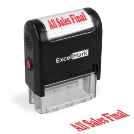 All Sales Final Self Inking Rubber Stamp - Red Ink