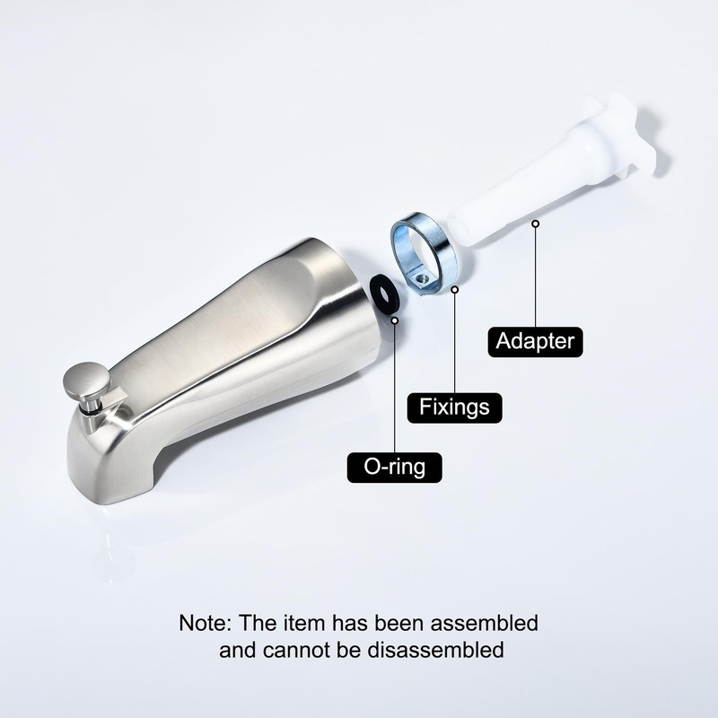 Tub Spout with Integrated Diverter for 1/2 inch Copper Tube