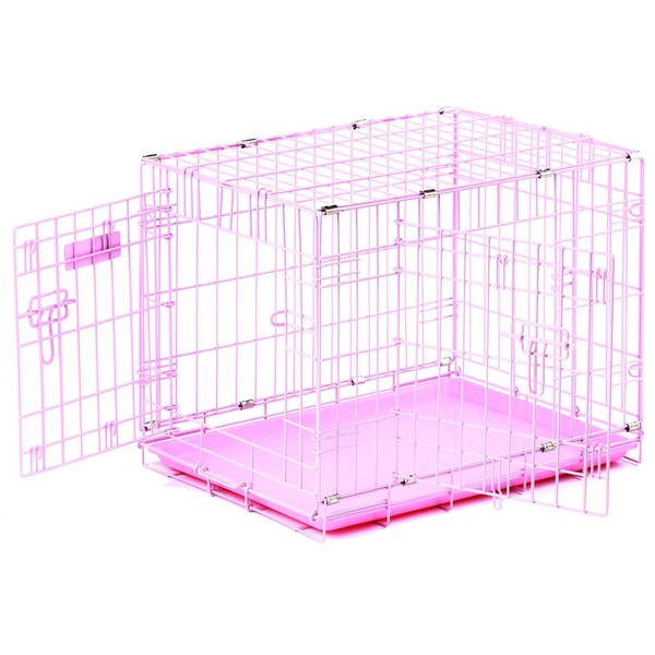 Precision Pet "ProValu," Double Door Dog Crate Pink