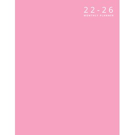 2022-2026 Monthly Planner 5 Years - Minimalist Pastel Pink Cover: At a Glance 60 Months Large Five Year Planner from January 2022 Up To December 2026 with Monthly Calendar, Holidays