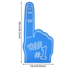 LALASTYLE 2PCS Foam Finger, Giant Foam Fingers Gladiator, Number 1 Fan Foam Finger for Sports Event, Big Foam Hand Gloves Party Favors For Cheering (Blue)