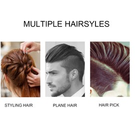 ANGGREK Afro Pick Comb - Stainless Steel Detangler for Curly Hair Styling (Waist flower K4)