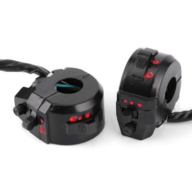 Motorcycle Handlebar Switch Control Set, High Low Beam, Turn Signal with Universal Fit for 7 8 Inch Diameter Bars