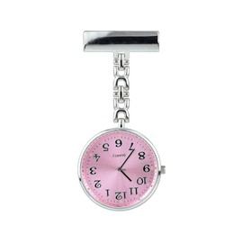 WINKLES Silver and Pink Nurse Fob Watch Nurse Gift Set | Set of Nurse Fob Pocket Watch | Portable Paramedic Brooch Nurse Pocket Watch with Clip