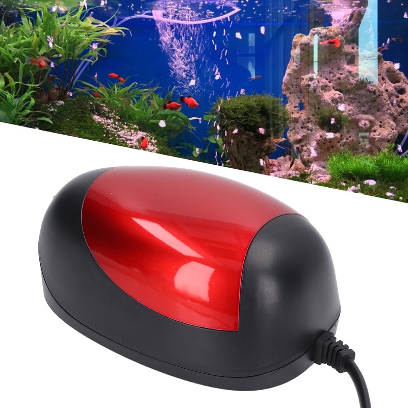Portable Aquarium Air Pump Quiet Waterproof LED Light Fish Tank