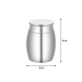 NA Small Keepsake Urns Stainless Steel Mini Waterproof Memorial Cremation Container Jar for Memorial Human Pet Ashes… (A Silver)