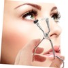PACKOVE Stainless Steel Eyelash Curler with Slip Pad Portable Handheld