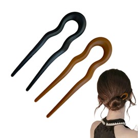Wooden Hair Pin, French Hair Pin, Hair Stick, Hair Fork, U-shaped Hair, Wood, French Vintage Style, Women Hair Clips for Updo Hairstyles, Handmade Wooden, Gairpin Accessories, U-Shaped French