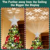 LED Rotating Tree Topper Light Projector with 6 Slides -