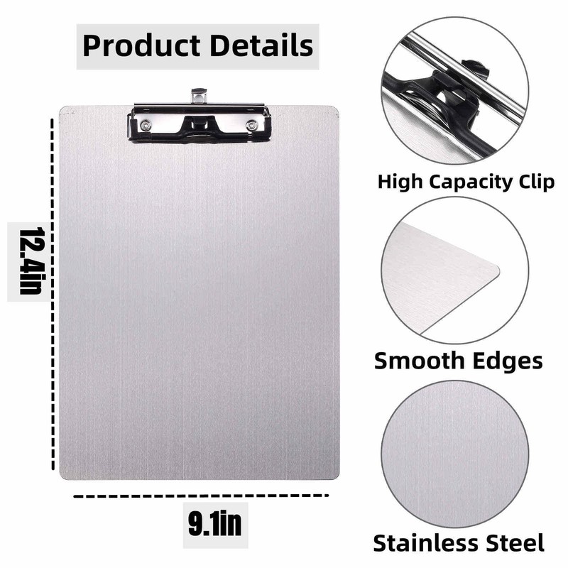 Banjiang Stainless Steel Magnetic Clipboards,Metal Clipboard with 304 Low Profile