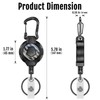 MNGARISTA Retractable Key Chain, 284g Retractable 80cm Stainless Steel Cord,