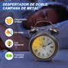 DOXLIO Despertador Ruidoso, Reloj Despertador Analógico Retro, con Luz Nocturna.