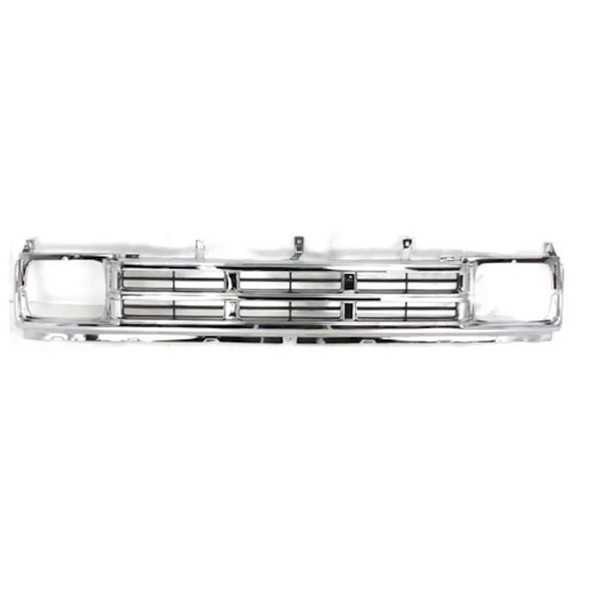 For Nissan D21 1990 1991 1992 Grille | Chrome/Dark Argent