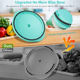 Upgraded 10" Large Chicken Shredder, Chicken Breast Shredder Tool Twist With A Removable Plate for Easy Transfer, Meat Shredder Machine with Full Anti-Slip Strip Base, Visible Lid, Ergonomic Handle