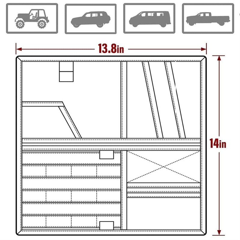 Bireegoo Car Sun Visor Storage Bag, Sun Visor Pocket, Car