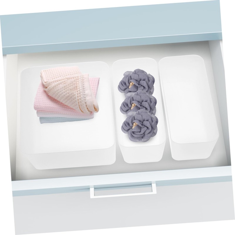 CHILDWEET Safe Plastic Desktop Dividers Storage Bins Drawer Organizers for