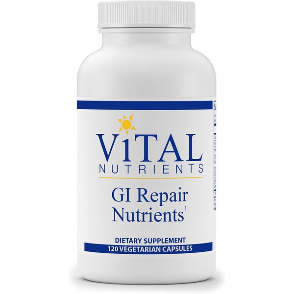 Vital Nutrients - GI Repair Nutrients - Supports Health of The Gastrointestinal Lining - 120 Vegetarian Capsules per Bottle