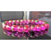 RAYON Pink Splash Gemstone bead bracelet for Men Stretch 10mm