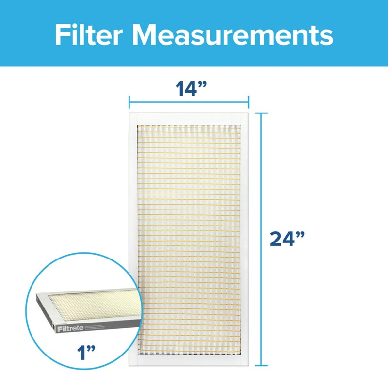 Filtrete 14x24x1 Air Filter, MPR 300, MERV 5, Clean Living