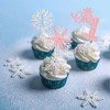 24 piezas de copos de nieve, un cupcakes, copos de
