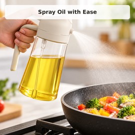 2-in-1 Olive Oil Sprayer for Cooking – 500 mL Spray-and-Pour Dispenser for Air Frying, Grilling and Everyday Meals