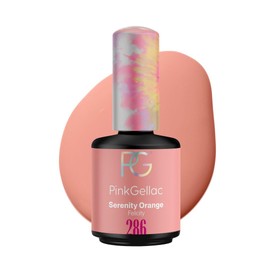 Pink Gellac UV Gel Nail Polish - 286 Serenity Orange 15 ml - Gel Polish Orange - Long Lasting Gel Polish UV - Easy Removal Shellac Nail Polish - Nail Gel Polish - UV Nail Polish Made in Holland