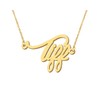 Aoloshow Tiff Name Initial Necklace Stainless Steel 18k Gold Plated Layer Choker Name Necklace Jewelry for Womens Bridesmaid