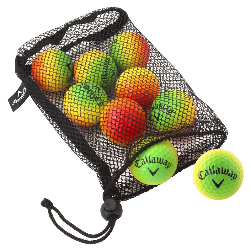 Callaway Golf Balls, Practice Urethane, 9 Pieces, Multicolor