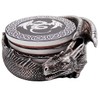 Dragon Engraved Coaster Holder with Flying Dragon Coasters, Set of