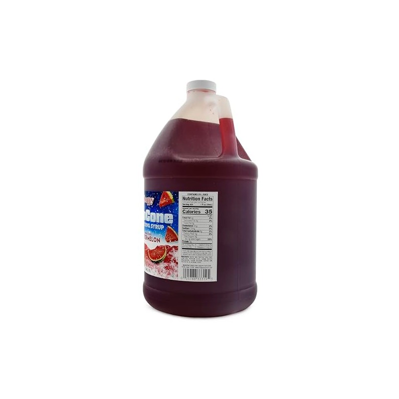 Snappy Watermelon Sno Cone Syrup, 1 Gallon (128 ounces) Size,