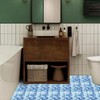HOMETITUTE 10PCS 12x12 Inch Blue White Mosaic Textured Flat Surface
