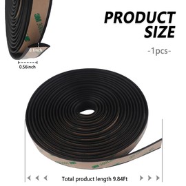 9.84Ft Car Sunroof Window Seal Weather Strip,Cuttable Car Rubber Seal Strip Soundproof Car Windshield Trim,Universal Car Weather Stripping for Sunroof/Window/Windshield (9.84Ft)