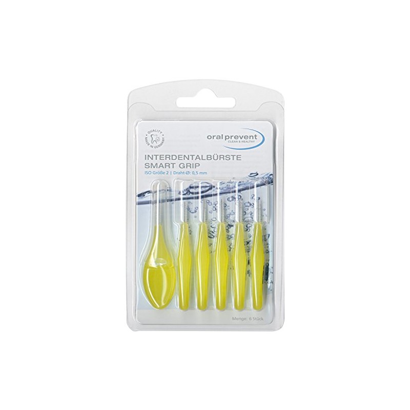 Oral Prevent Interdental Brush Smart Grip 0.50 mm Yellow Pack