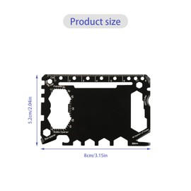 Tabanzhe 46 in 1 Pocket Outdoor Camping Multitool Accessories - Various Use Portable and Durable Multinational Stainless Steel Card Outdoor Unboxing and Bottle Opening Card